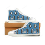 Penguin White Classic High Top Canvas Shoes
