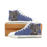 Great Dane Lover White Classic High Top Canvas Shoes