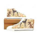 Greyhound Lover White Classic High Top Canvas Shoes