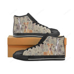 Italian Greyhound Lover Black Classic High Top Canvas Shoes