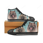 Keeshond Lover Black Classic High Top Canvas Shoes