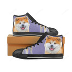 Akita Lover Black Classic High Top Canvas Shoes
