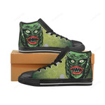 Creature On Black Lagoon Black Classic High Top Canvas Shoes