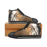 Native American Black Classic High Top Canvas Shoes