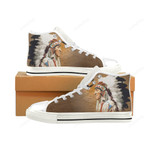 Native American White Classic High Top Canvas Shoes