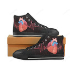 Cardiology Black Classic High Top Canvas Shoes