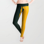 Green Bay Football Team Green Yellow Gold Solid All Over Print 3D Legging