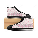 Breast Cancer Awareness Pink Ribbon Pattern – Breast Cancer Survivors Breast Cancer Sneakers High Top Shoes