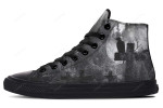 Black Crow Perched And Fir Canvas High Top Shoes For Men Women
