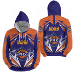 Nba Phoenix Suns Lighting 3d Full Over Print Hoodie Zip Hoodie Sweater Tshirt