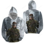 Metal Gear Portrait Art 3d Full Over Print Hoodie Zip Hoodie Sweater Tshirt