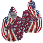 Nhl Colorado Avalanche American Flag 3d Full Over Print Hoodie Zip Hoodie Sweater Tshirt