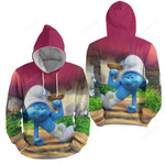 The Smurfs Show Off Muscles 3d Full Over Print Hoodie Zip Hoodie Sweater Tshirt