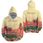 Phoenix 3d Full Over Print Hoodie Zip Hoodie Sweater Tshirt