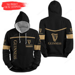 Personalized Guinness Beer 3d Full Over Print Hoodie Zip Hoodie Sweater Tshirt