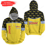 Personalized Sonic America's Drive-In Pattern 3d Full Over Print Hoodie Zip Hoodie Sweater Tshirt