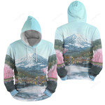 Town Under Mount Fuji Animated 3d Full Over Print Hoodie Zip Hoodie Sweater Tshirt