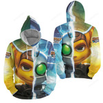 Ratchet & Clank Merge Into One 3d Full Over Print Hoodie Zip Hoodie Sweater Tshirt