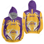 Nba Los Angeles Lakers Lighting 3d Full Over Print Hoodie Zip Hoodie Sweater Tshirt