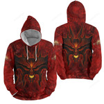 Diablo Monster Head Art 3d Full Over Print Hoodie Zip Hoodie Sweater Tshirt