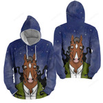Bojack Horseman Glitter Background 3d Full Over Print Hoodie Zip Hoodie Sweater Tshirt
