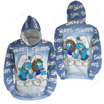 The Smurfs L:Augh Together 3d Full Over Print Hoodie Zip Hoodie Sweater Tshirt