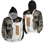 Nba Phoenix Suns With Skull 3d Full Over Print Hoodie Zip Hoodie Sweater Tshirt