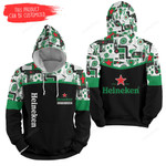 Personalized Heineken Beer Pattern 3d Full Over Print Hoodie Zip Hoodie Sweater Tshirt