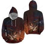 Mortal Kombat Surrounded In Fire 3d Full Over Print Hoodie Zip Hoodie Sweater Tshirt