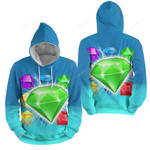 Bejeweled Interspersed With Rays Of Light 3d Full Over Print Hoodie Zip Hoodie Sweater Tshirt