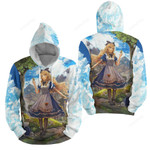 Alice In Wonderland In The Forest 3d Full Over Print Hoodie Zip Hoodie Sweater Tshirt