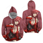 Meiko (Vocaloid) In Red Dress & Knife 3d Full Over Print Hoodie Zip Hoodie Sweater Tshirt