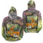 Bambi Happy Family 3d Full Over Print Hoodie Zip Hoodie Sweater Tshirt