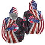 Nba Detroit Pistons American Flag 3d Full Over Print Hoodie Zip Hoodie Sweater Tshirt