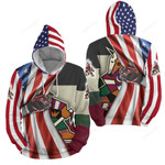 Nhl Phoenix Coyotes American Flag 3d Full Over Print Hoodie Zip Hoodie Sweater Tshirt