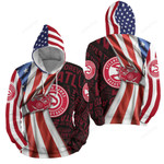 Nba Atlanta Hawks American Flag 3d Full Over Print Hoodie Zip Hoodie Sweater Tshirt