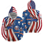 Nhl New York Islanders American Flag 3d Full Over Print Hoodie Zip Hoodie Sweater Tshirt