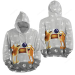 Catdog Play With The Ball 3d Full Over Print Hoodie Zip Hoodie Sweater Tshirt