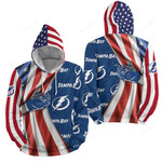 Nhl Tampa Bay Lightning American Flag 3d Full Over Print Hoodie Zip Hoodie Sweater Tshirt