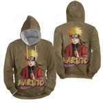 Naruto Sage Mode Portrait Artwork 3d Full Over Print Hoodie Zip Hoodie Sweater Tshirt