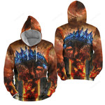 Godzilla In The Fire City 3d Full Over Print Hoodie Zip Hoodie Sweater Tshirt