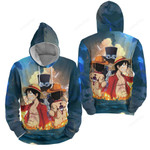 One Piece The Brothers 3d Full Over Print Hoodie Zip Hoodie Sweater Tshirt