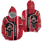Mlb St. Louis Cardinals With Skull Pattern 3d Full Over Print Hoodie Zip Hoodie Sweater Tshirt