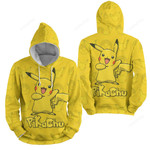 Pokémon - Pikachu Illustration 3d Full Over Print Hoodie Zip Hoodie Sweater Tshirt