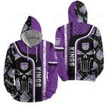 Nba Sacramento Kings With Skull Pattern 3d Full Over Print Hoodie Zip Hoodie Sweater Tshirt