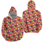Donald Duck Pattern Red 3d Full Over Print Hoodie Zip Hoodie Sweater Tshirt