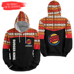 Personalized Burger King Pattern 3d Full Over Print Hoodie Zip Hoodie Sweater Tshirt