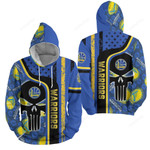 Nba Golden State Warriors With Skull Pattern 3d Full Over Print Hoodie Zip Hoodie Sweater Tshirt