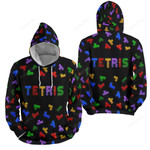 Tetris - The Blocks Letters 3d Full Over Print Hoodie Zip Hoodie Sweater Tshirt