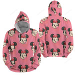 Mickey Mouse Air-Kiss 3d Full Over Print Hoodie Zip Hoodie Sweater Tshirt